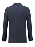 Blauw petrol kleurig pak met grove weving