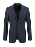 Blauw petrol kleurig pak met grove weving