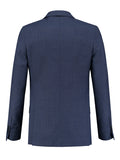 Blauw pak met subtiele weving