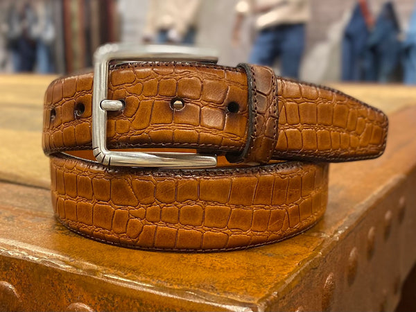 Riem Croco leder cognac